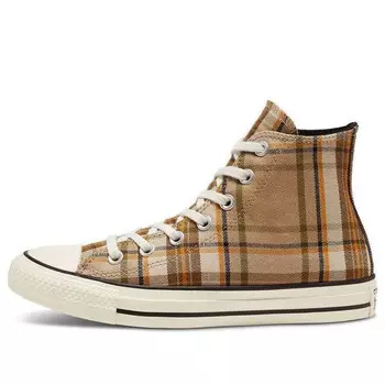 Кроссовки chuck taylor all star khaki plaid sneakers Converse, хаки