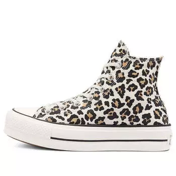 Кроссовки chuck taylor all star lift high 'leopard' Converse, коричневый