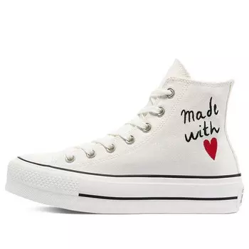 Кроссовки chuck taylor all star lift high 'valentine's day - vintage white' Converse, белый