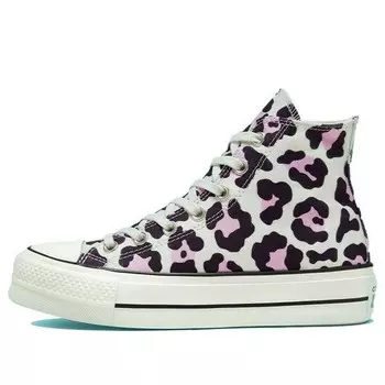 Кроссовки chuck taylor all star lift high 'leopard' Converse, черный