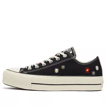 Кроссовки chuck taylor all star lift low 'daisy embroidery - black' Converse, черный
