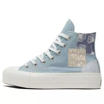 Кроссовки chuck taylor all star lift platform 'denim patchwork' Converse, синий