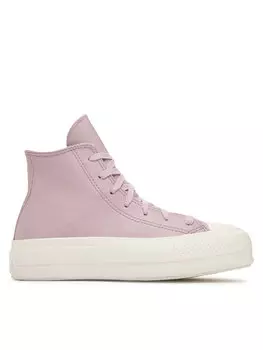 Кроссовки Chuck Taylor All Star Lift Platform Leather A07130C Converse, фиолетовый
