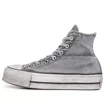 Кроссовки chuck taylor all star lift smoked canvas high top Converse, серый