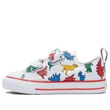 Кроссовки chuck taylor all star low hook and loop 'dinoverse print' Converse, белый