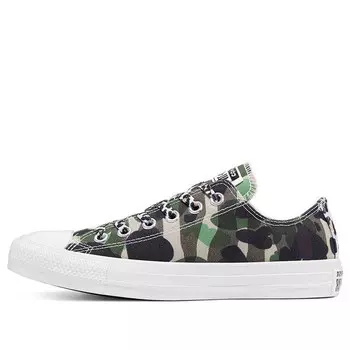 Кроссовки chuck taylor all star low top camo-green Converse, зеленый