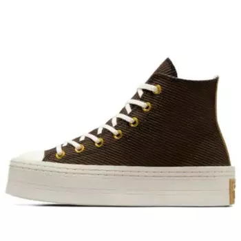 Кроссовки chuck taylor all star modern corduroy lift platform 'fresh brew' Converse, коричневый