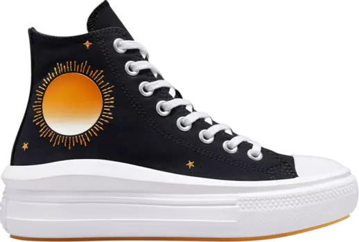 Кроссовки Chuck Taylor All Star Move High 'Black White Orange', черный