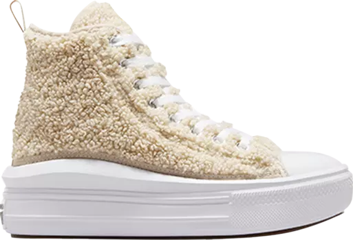 Кроссовки Chuck Taylor All Star Move Platform High GS 'Sherpa - Beach Stone', кремовый
