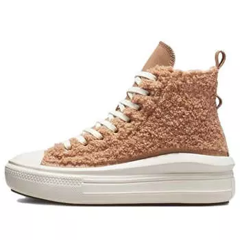 Кроссовки chuck taylor all star move platform high 'sherpa - champagne tan' Converse, розовый