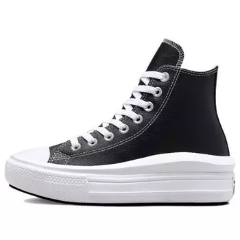 Кроссовки chuck taylor all star move platform high 'leather - black' Converse, черный
