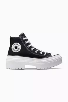 Кроссовки Chuck Taylor All Star на каблуке с проборами Converse, черный