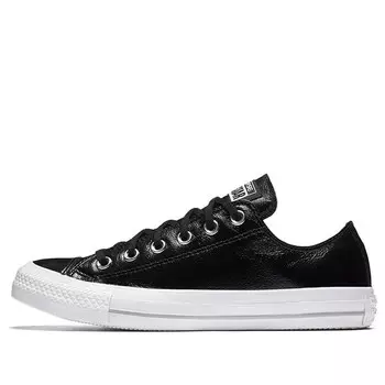 Кроссовки chuck taylor all star patent low 'black' Converse, черный