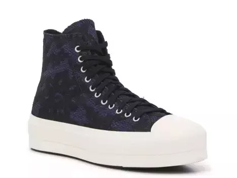 Кроссовки Chuck Taylor All Star Platform High-Top - женские Converse, Black/Navy Floral Print