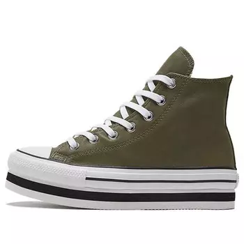 Кроссовки chuck taylor all star platform laye Converse, зеленый