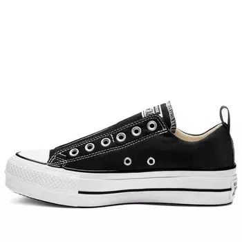 Кроссовки chuck taylor all star platform slip thick sole 'black white' Converse, черный