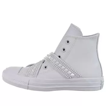 Кроссовки chuck taylor all star punk strap high top 'pure platinum' Converse, серый