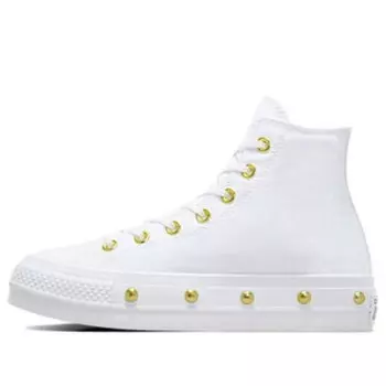 Кроссовки chuck taylor all star studded lift platform 'white gold' Converse, белый