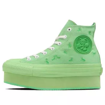 Кроссовки chuck taylor all star x ancco chunkyline hi 'green' Converse, зеленый