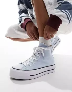 Кроссовки Chuck Taylor All Stars Lift нежно-голубого цвета Converse