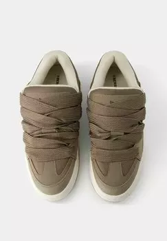 Кроссовки Chunky Bershka, серо-коричневые