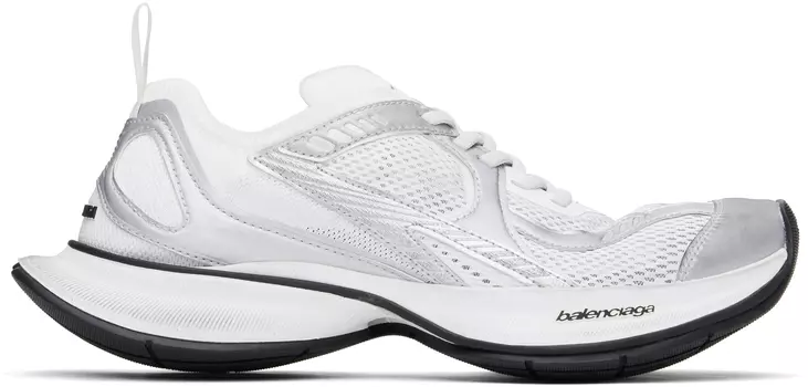 Кроссовки Circuit белого и серебристого цветов Balenciaga, белый/серебряный