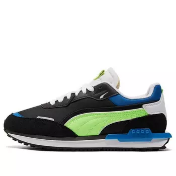 Кроссовки city rider 'electric - black green glare' Puma, черный