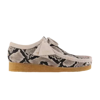 Кроссовки Clarks Aim Leon Dore x Wallabee 'Snakeskin - White Grey', серый