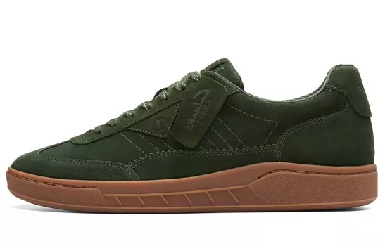 Кроссовки clarks Art Movement Series Skateboarding Shoes Men Low-top Green, темно-зеленый