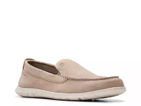 Кроссовки Clarks Flexway Step Slip-On, песочного цвета, замша