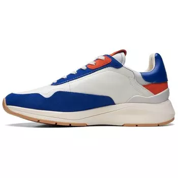 Кроссовки clarks Lifestyle Shoes Men Low-top White/Blue, белый/синий