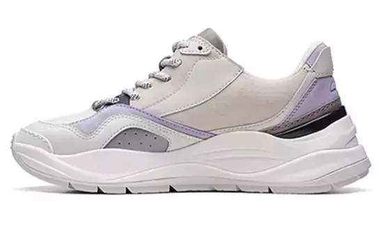 Кроссовки clarks Lightweight Series Lifestyle Shoes Women's Low-top White/Purple, белый