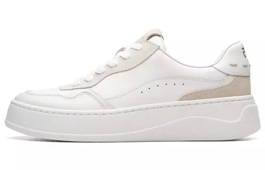 Кроссовки clarks Lightweight Series Skateboarding Shoes Women's Low-top White, белый