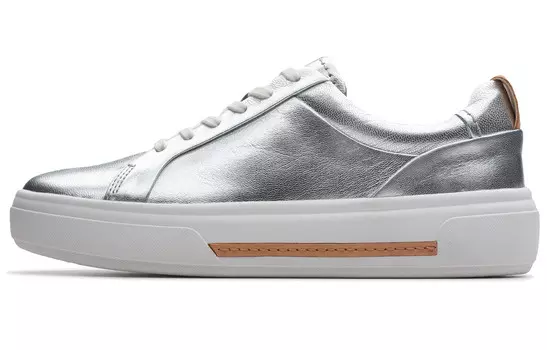 Кроссовки clarks Lightweight Series Skateboarding Shoes Women's Low-top Silver, серебряный