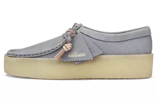Кроссовки clarks Originals WALLABEE Lifestyle Shoes Women's Low-top Gray, серый