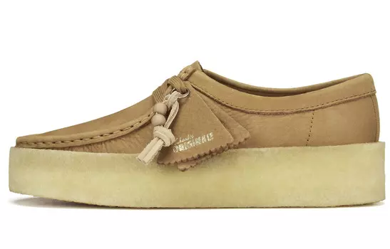Кроссовки clarks Originals WALLABEE Lifestyle Shoes Women's Low-top Brown, коричневый