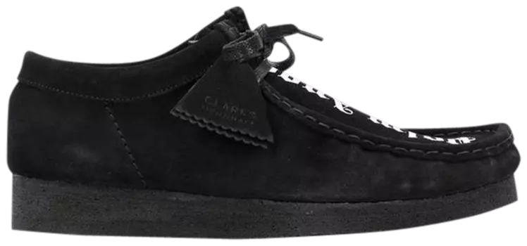 Кроссовки Clarks Palm Angels x Fringed Wallabee Moccasin 'Black', черный