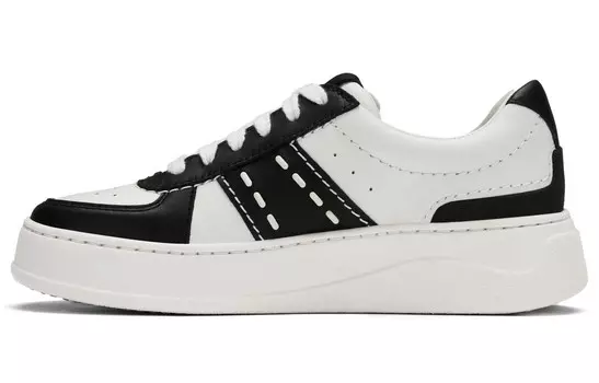 Кроссовки clarks Skateboarding Shoes Women's Low-top Black/White, белый