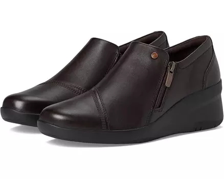 Кроссовки Clarks Suttyn Zip, цвет Chocolate Leather