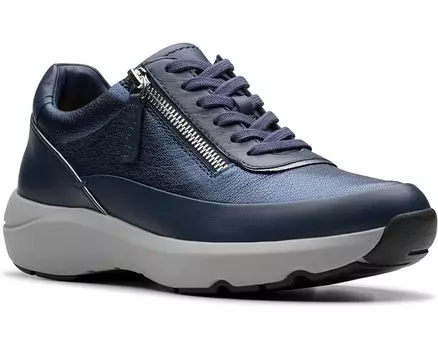 Кроссовки Clarks Tivoli Zip, цвет Navy Combi Leather