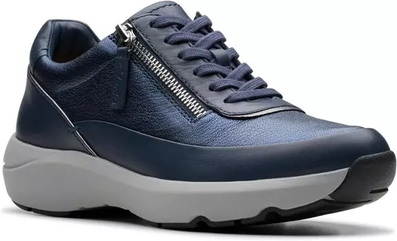 Кроссовки Clarks Tivoli Zip, цвет Navy Combi Leather