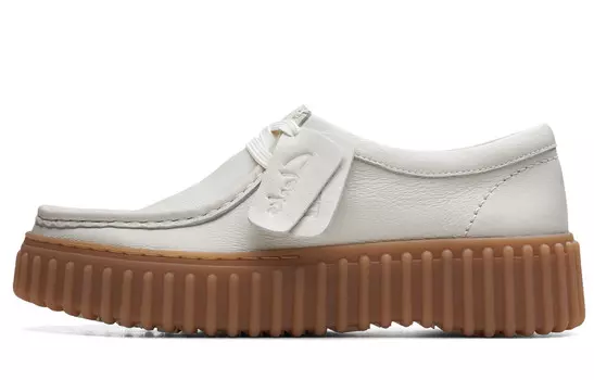 Кроссовки clarks Torhill Bee Leather Sneakers, белый