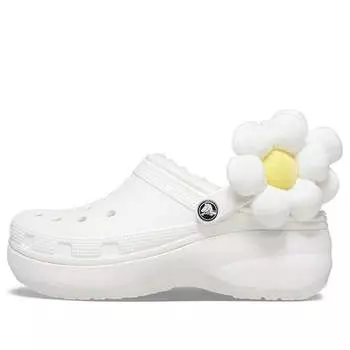 Кроссовки classic flower clogs 'white' Crocs, белый
