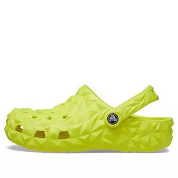 Кроссовки classic geometric clogs 'green' Crocs, зеленый