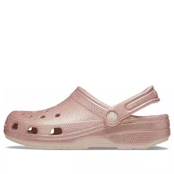 Кроссовки classic glitter clogs 'pink' Crocs, розовый