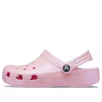 Кроссовки classic glitter clogs 'pink' Crocs, розовый