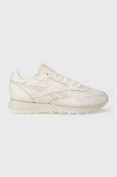 Кроссовки Classic Кожаные Reebok, бежевый