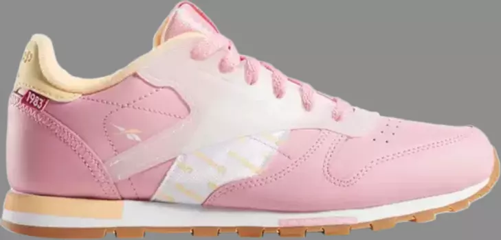 Кроссовки classic leather altered gs 'squad pink' Reebok, розовый