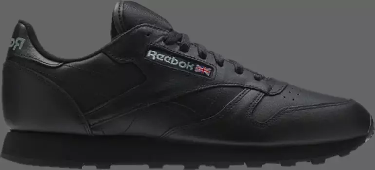 Кроссовки кожаные Reebok Classic Leather, черно-серый