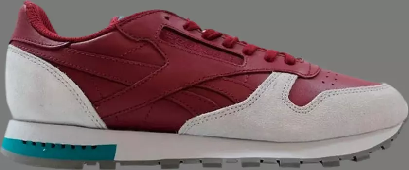Кроссовки classic leather 'burgundy alloy' Reebok, красный